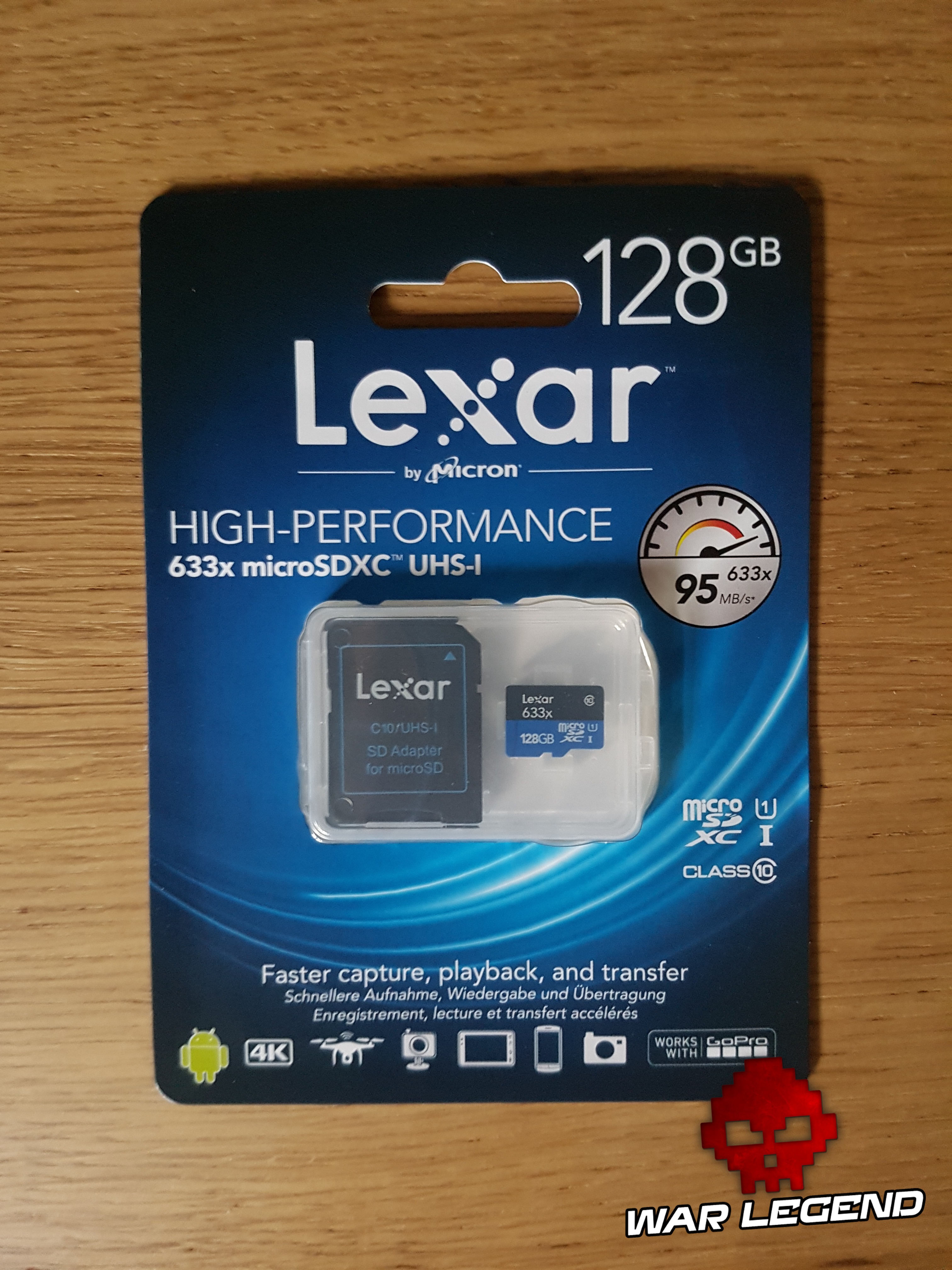 Test Lexar microSDXC 128Go c10 633x