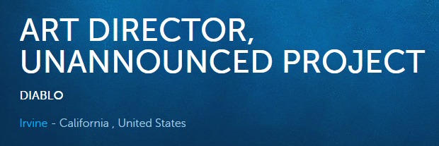 offre d'emploi Blizzard diablo