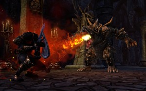 Un combat contre un boss de donjon