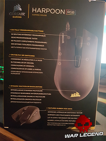 Test Corsair Harpoon RGB - boîte arrière