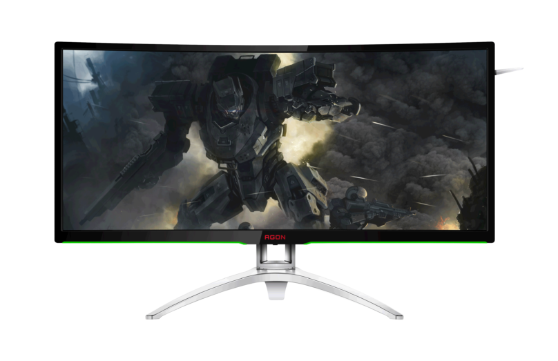AOC nous présente son écran 35 pouces AGON AG352UCG jeu présenté sur l'écran