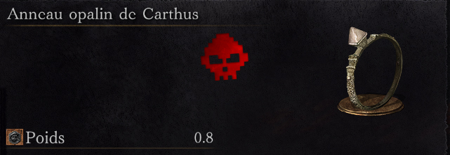 Guide Dark Souls III - Tous les anneaux anneau opalin de carthus