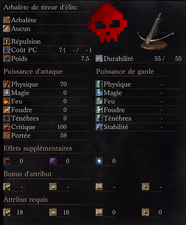 Arbalète de Tireur d'Élite