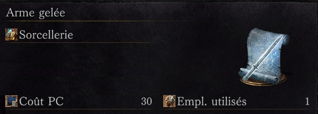 Dark Souls 3: Ashes of Ariandel - Tous les sorts arme gelée