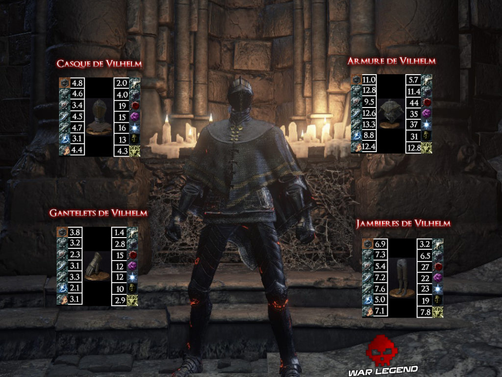 Dark Souls 3: Ashes of Ariandel - Toutes les armures armure de Vilhelm