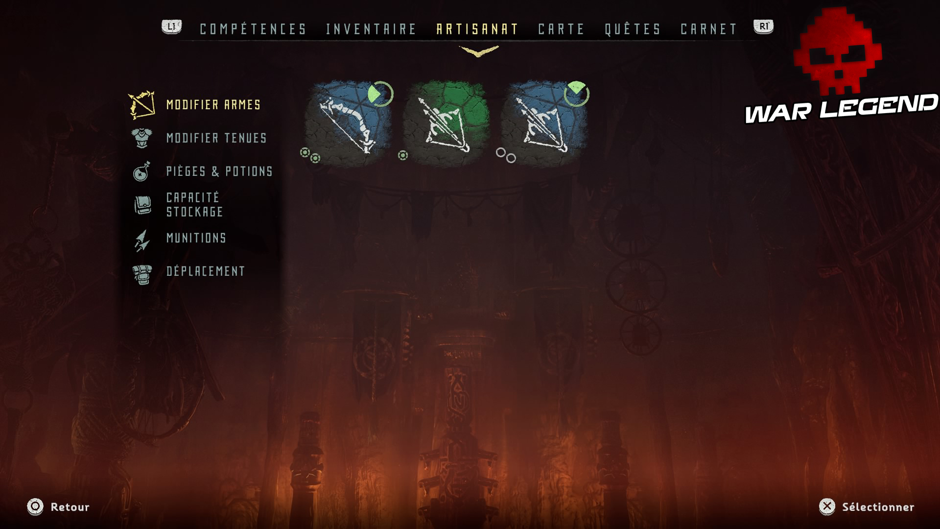 Horizon Zero Dawn - Guide du débutant inventaire