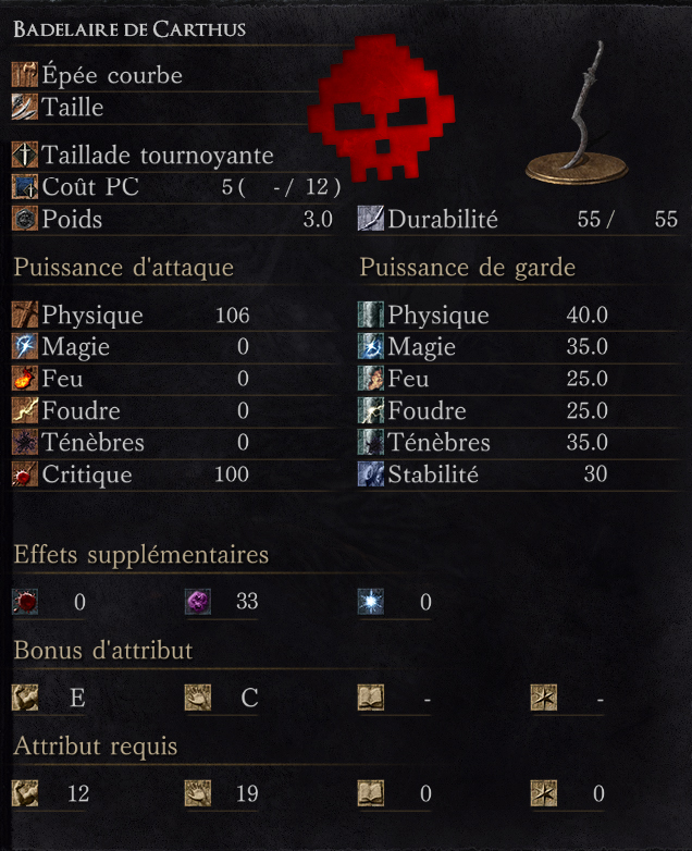 Badelaire de Carthus