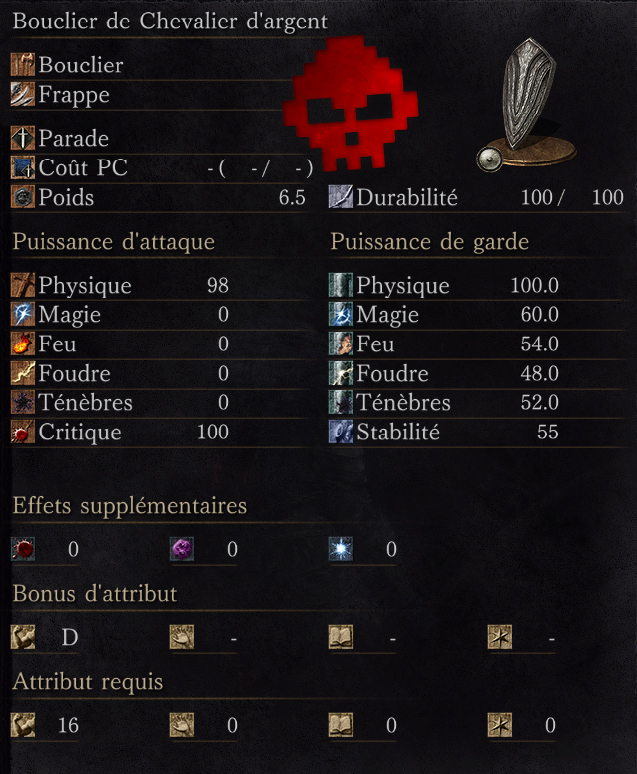 Bouclier de Chevalier d'Argent