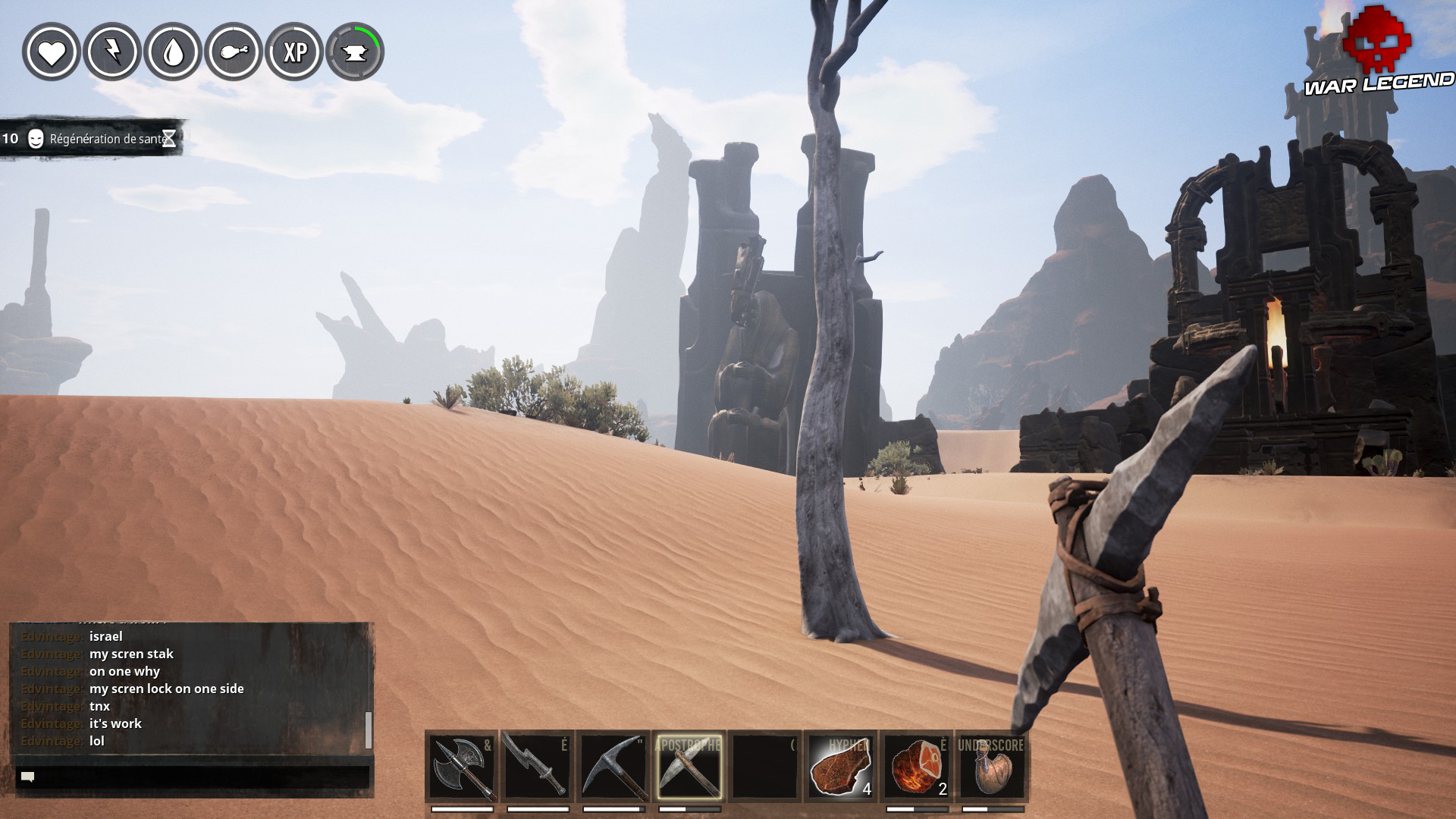 Guide Conan Exiles - Artisanat : détails sur les matériaux standards arbre dans le désert