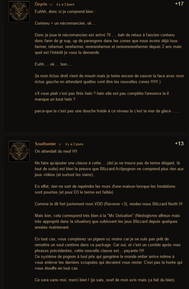 Blizzcon 2016 commentaires nécromancien