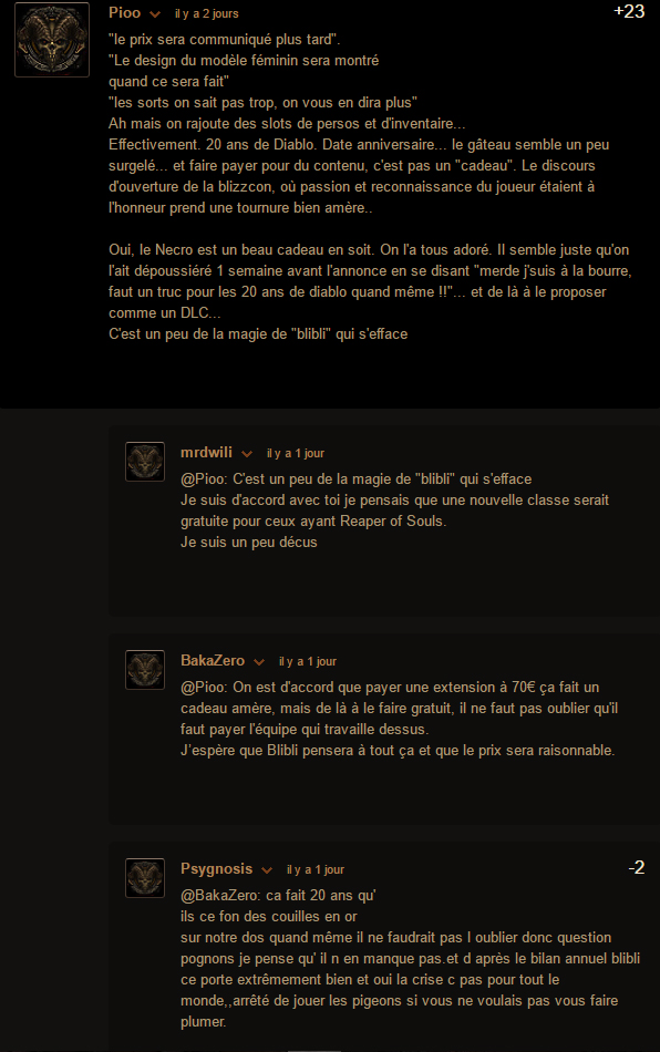 Blizzcon 2016 commentaires nécromancien