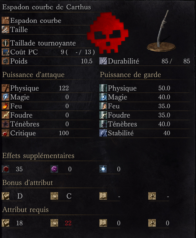 Espadon Courbe de Carthus