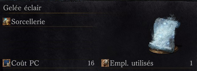 Dark Souls 3: Ashes of Ariandel - Tous les sorts gelée éclair