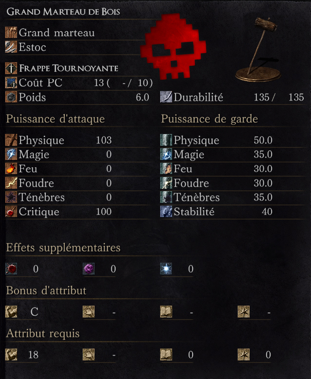 Grand Marteau de Bois