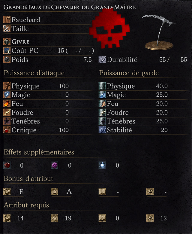 Grande Faux de Chevalier du Grand-Maître