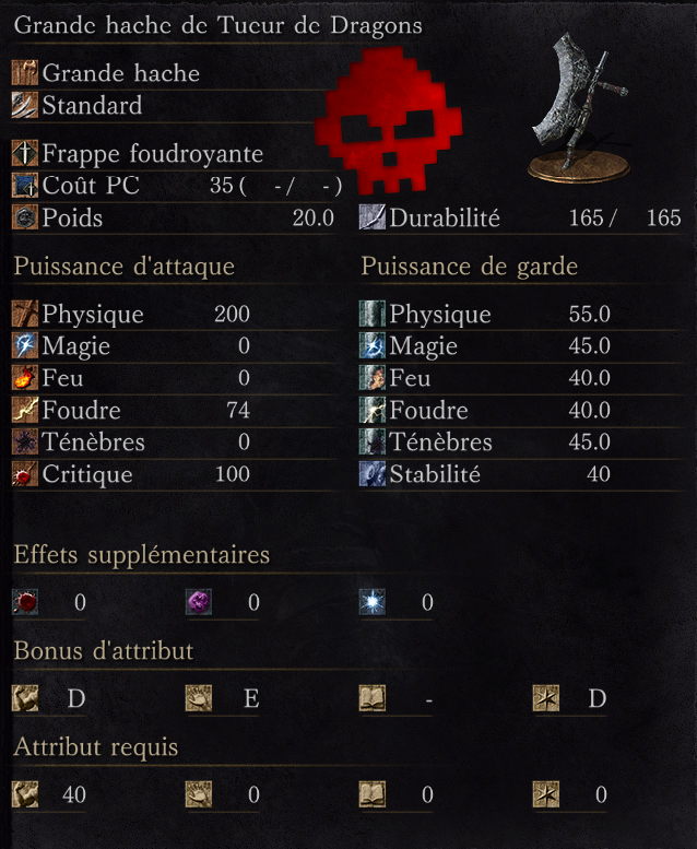 Grande Hache de Tueur de Dragons