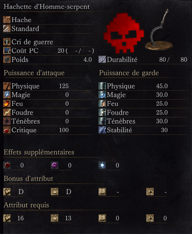 Hachette d'Homme-Serpent