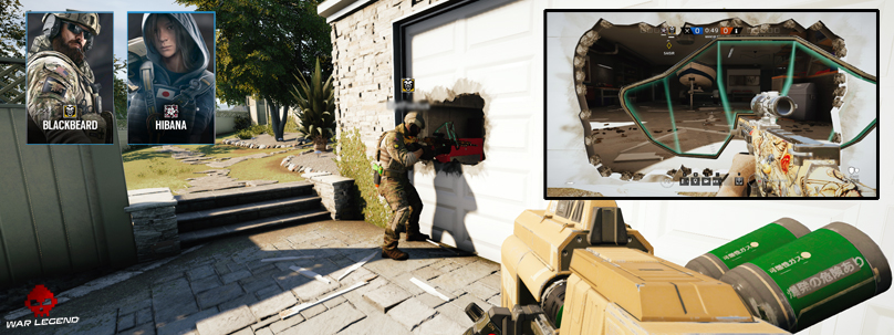 Rainbow Six Siege - Familiarisez-vous avec Hibana et Echo allié tire par la porte du garage