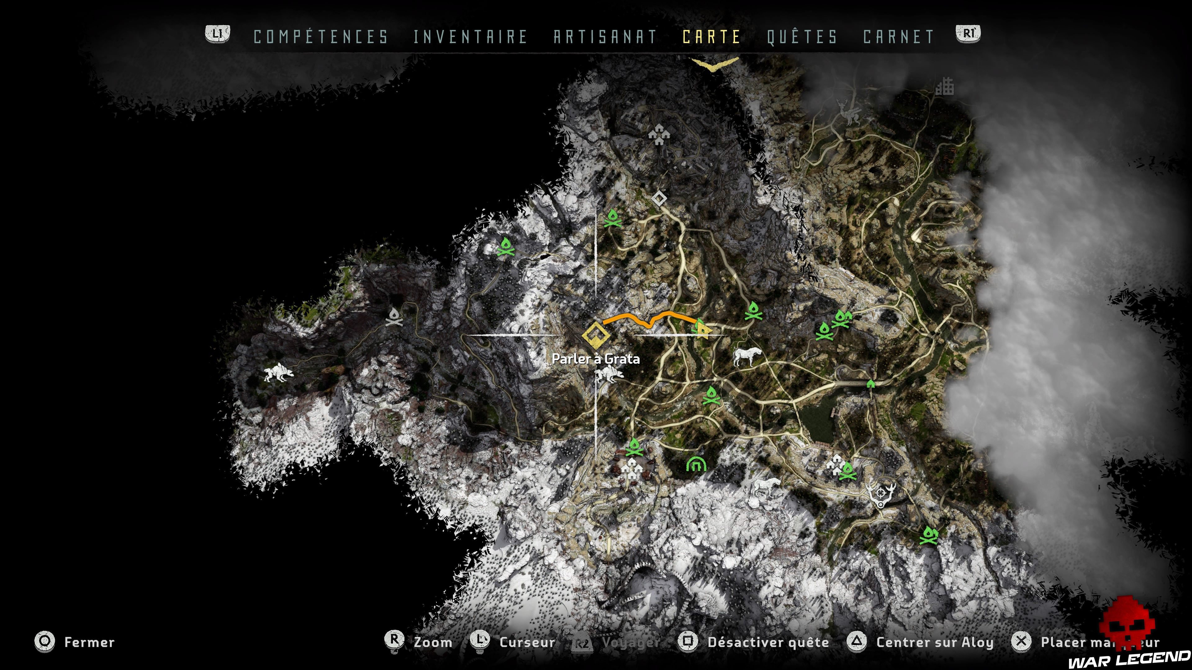 Soluce Horizon Zero Dawn - Grata la fêlée carte