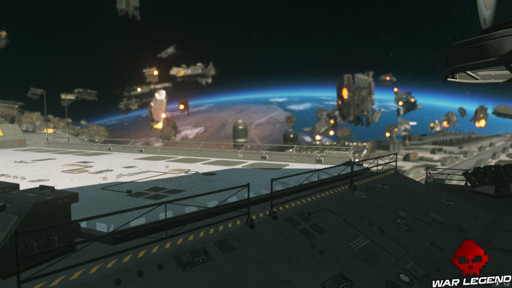 Test Call of Duty: Infinite Warfare vue de l'espace vaisseau