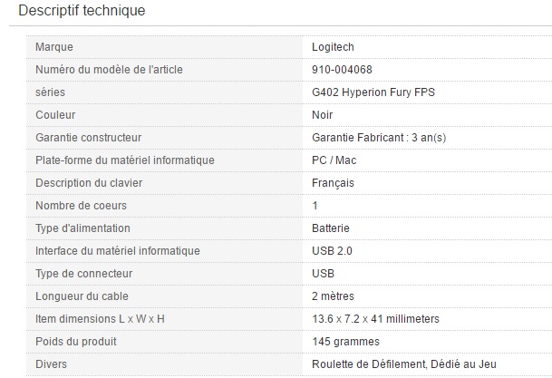 Bon Plan - Pack Logitech : Souris Gaming G402 Hyperion Fury + Micro-casque Gaming G430 - logitech-g402-hyperion-souris-gaming