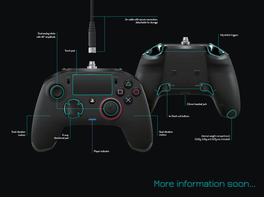 PS4 - Nacon dévoile les caractéristiques