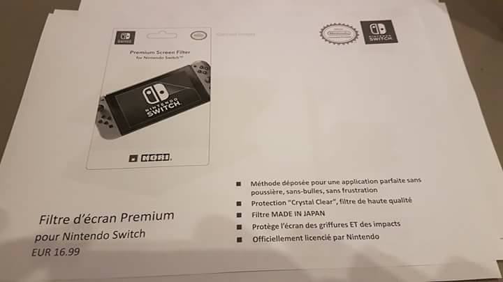 Nintendo Switch - Les accessoires et leur prix ont fuité nintendo-switch-filtre-decran-premium