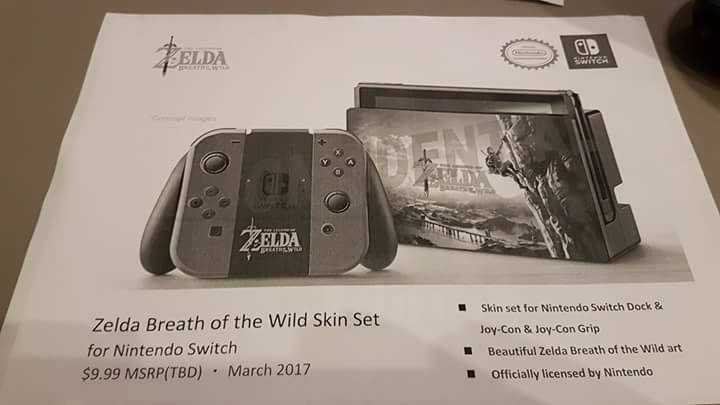 Nintendo Switch - Les accessoires et leur prix ont fuité nintendo-switcih-breath-of-the-wild-set
