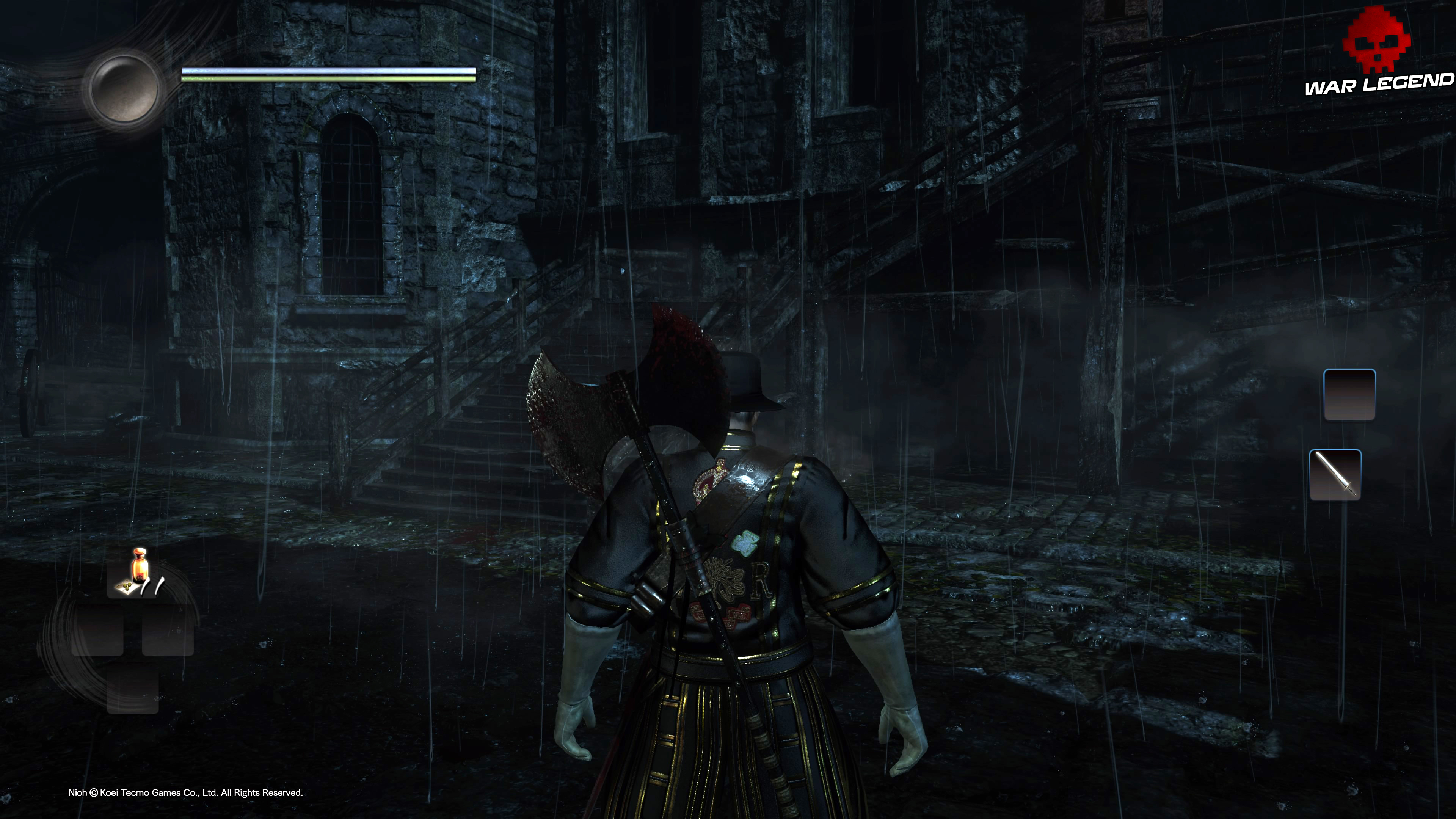 Soluce Nioh - Tour de Londres, Angleterre escalier en extérieur