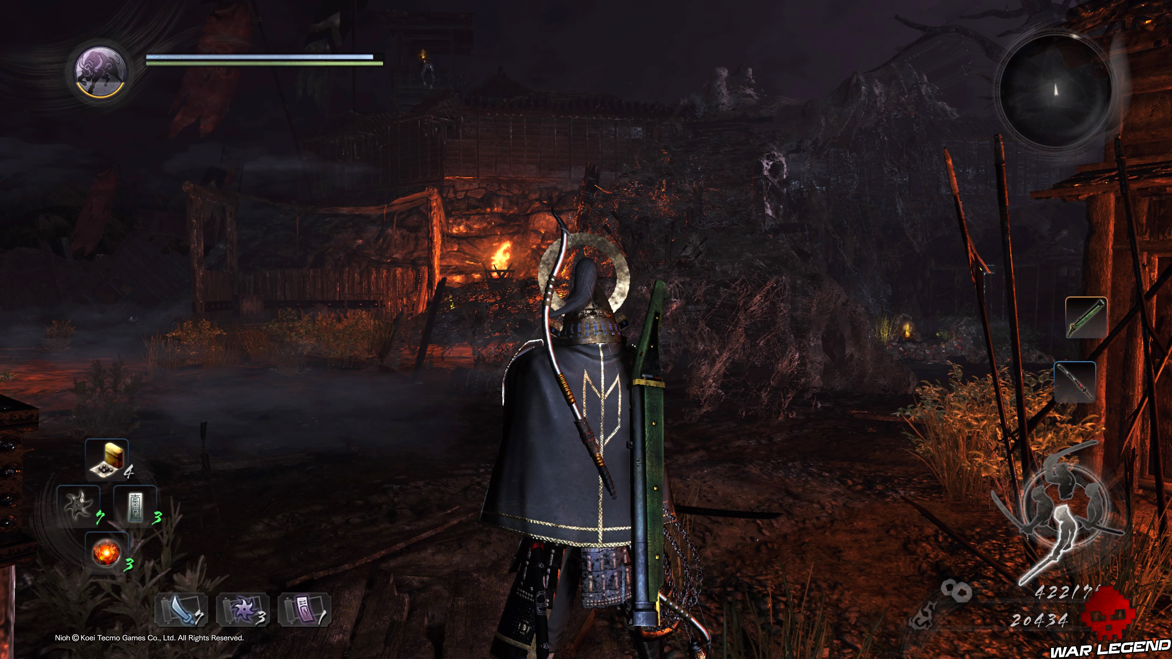 Soluce Nioh - Château du nid de l'araignée village décrépi