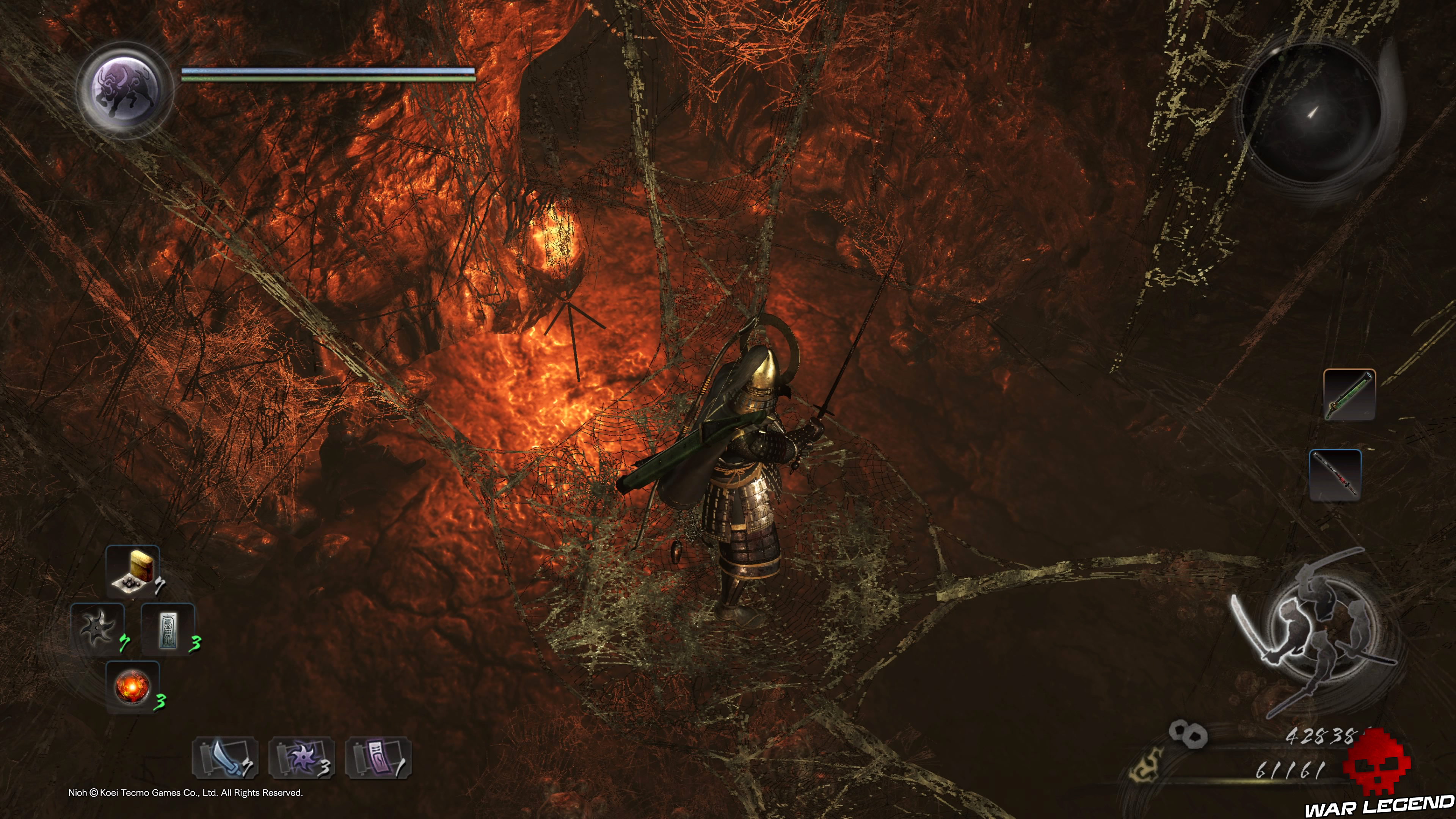 Soluce Nioh - Château du nid de l'araignée caverne