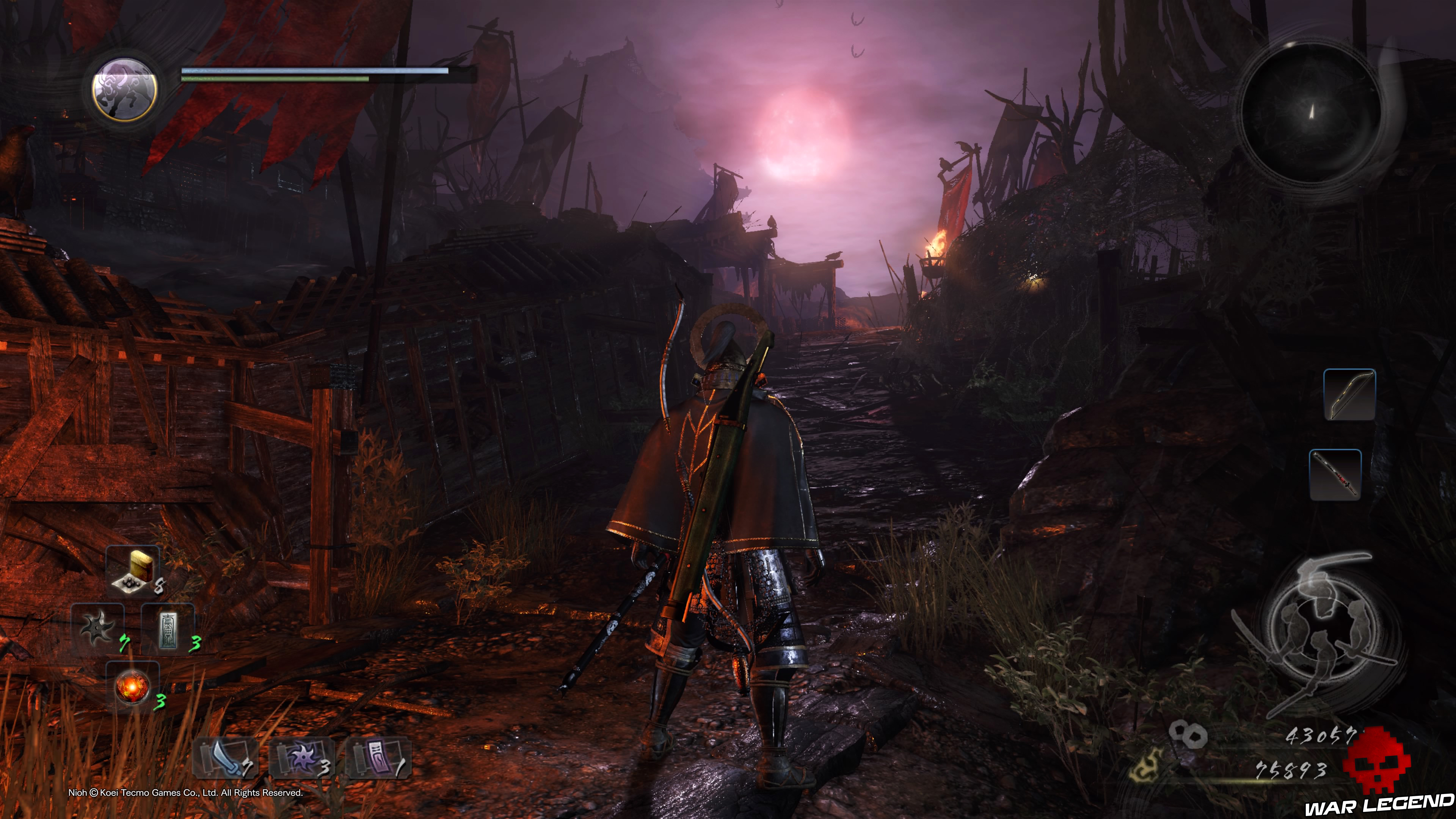 Soluce Nioh - Château du nid de l'araignée lune rose