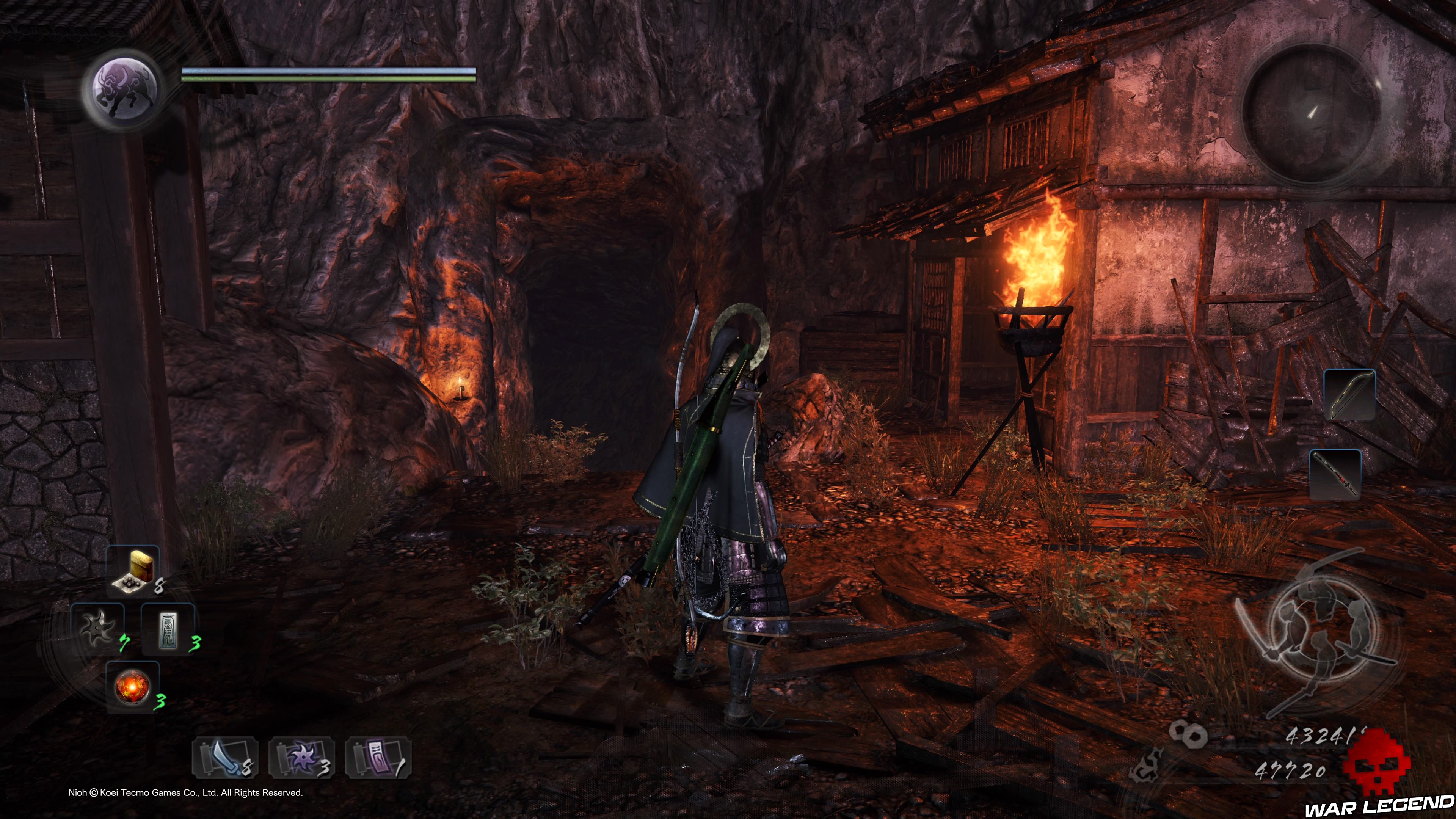 Soluce Nioh - Château du nid de l'araignée tunnel