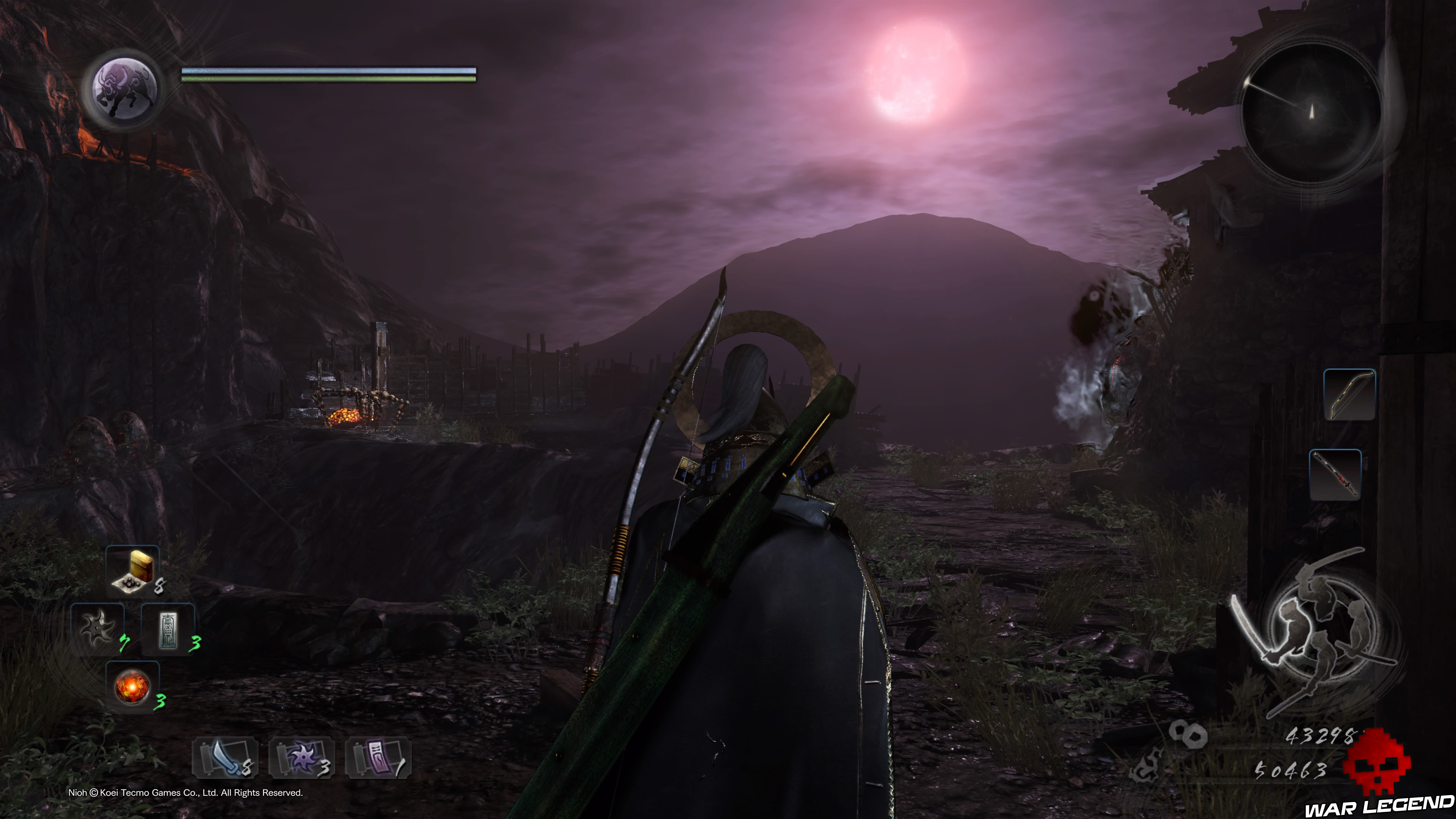 Soluce Nioh - Château du nid de l'araignée lune rose