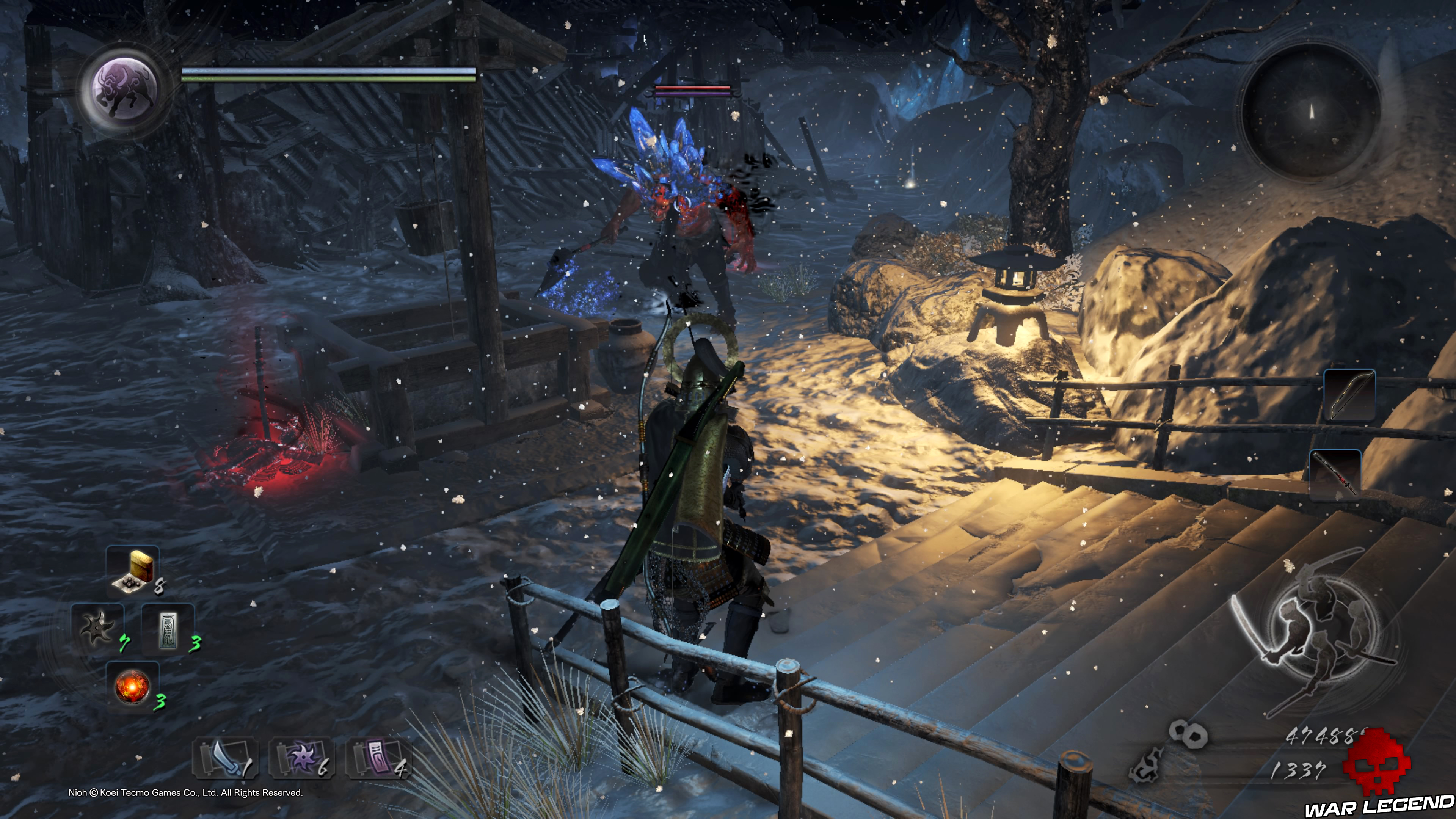Soluce Nioh - Chute de neige : mission 8 Yokai cristaux