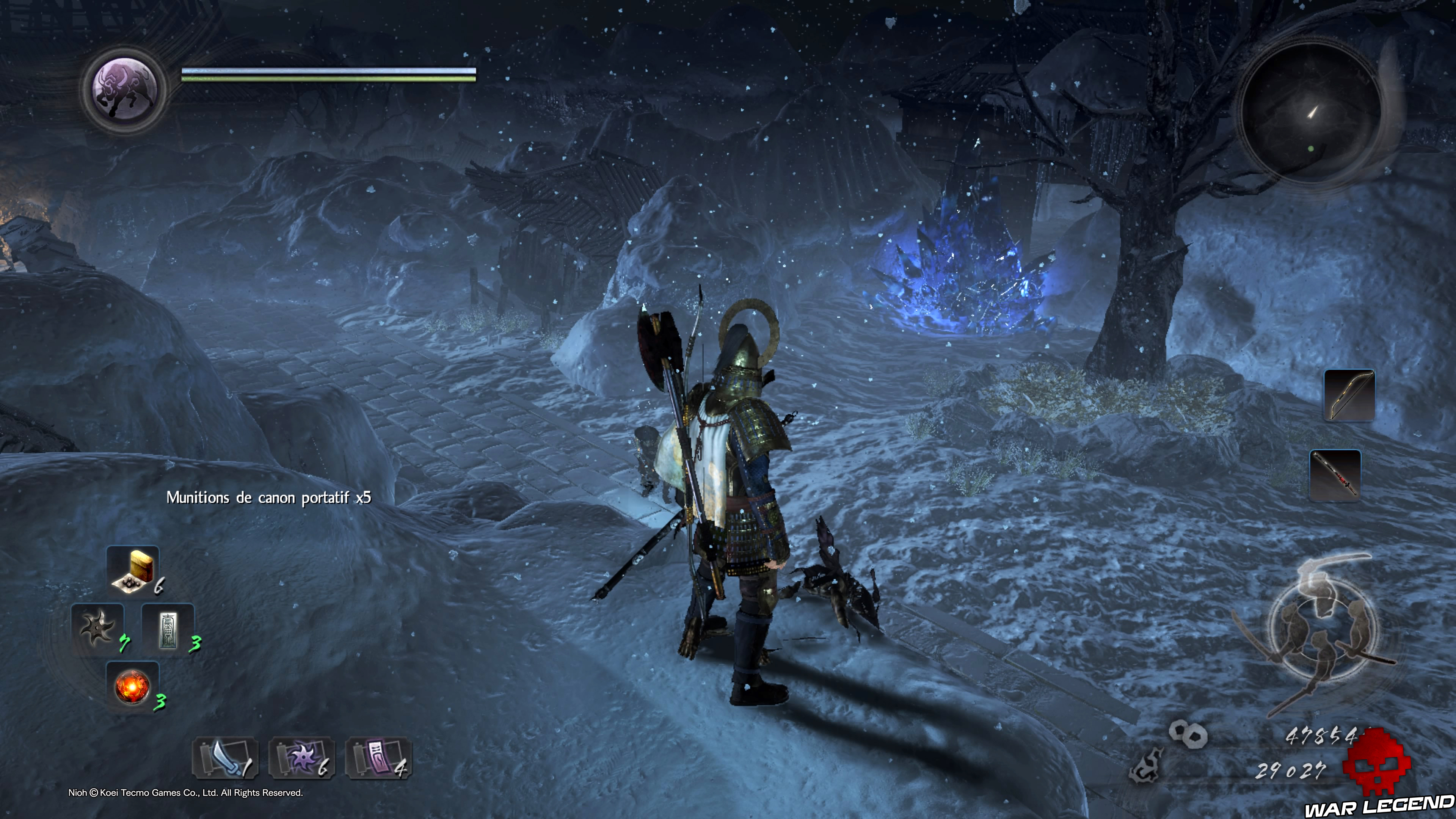 Soluce Nioh - Chute de neige : mission 8 cristaux de glace