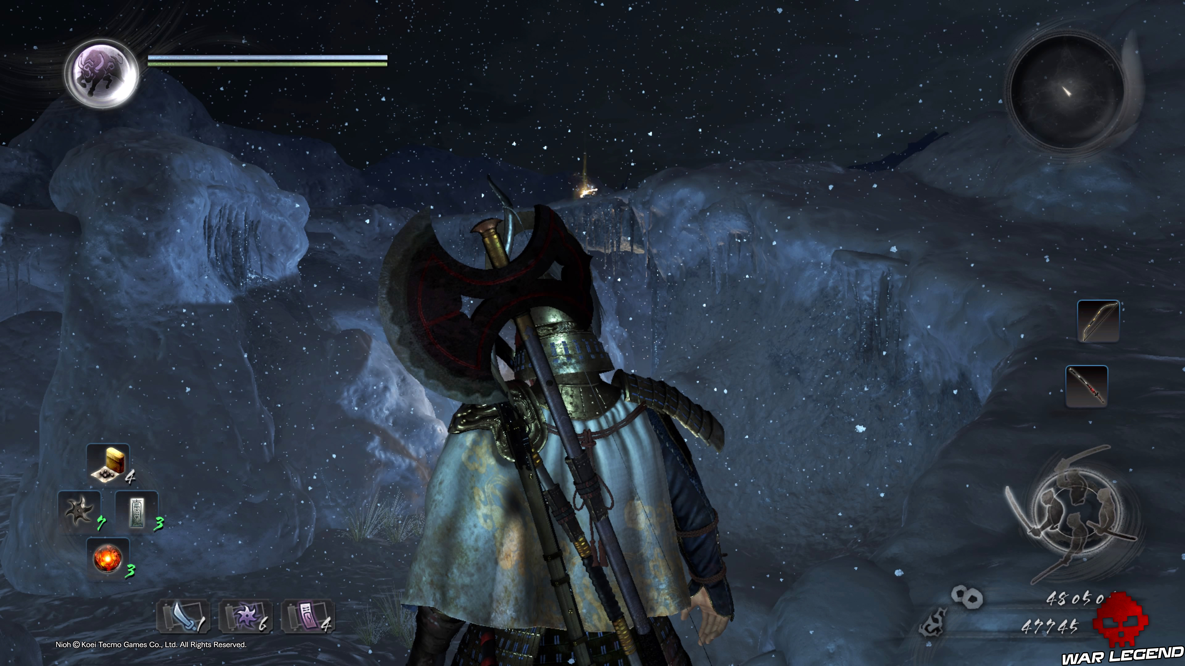 Soluce Nioh - Chute de neige : mission 8 pente enneigée