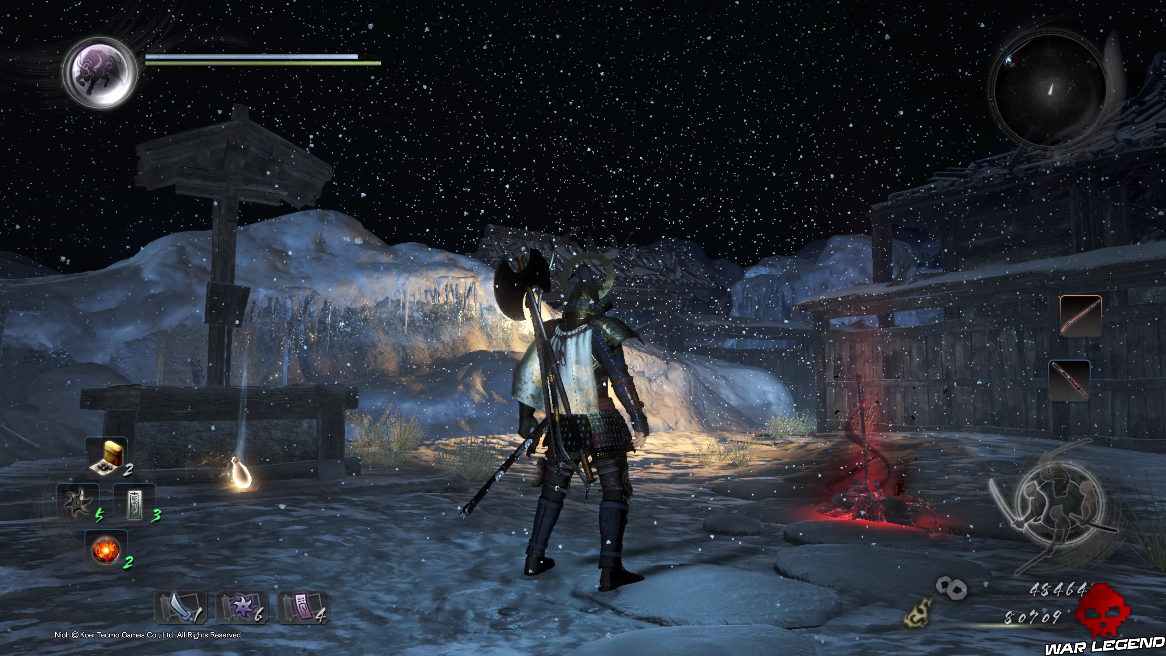 Soluce Nioh - Chute de neige : mission 8 puits