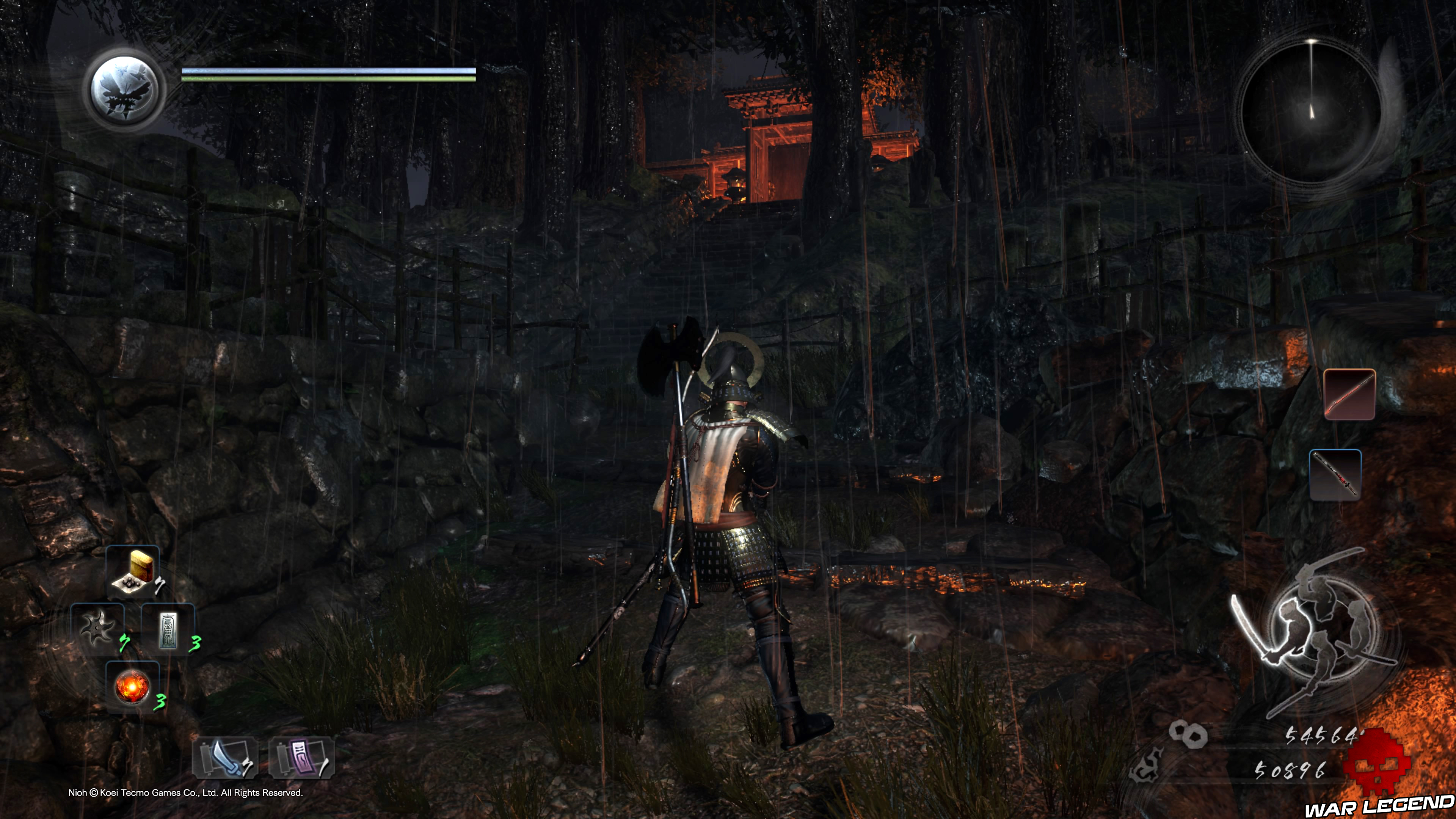 Soluce Nioh - Le démon du mont Hiei : mission 9 escaliers porte