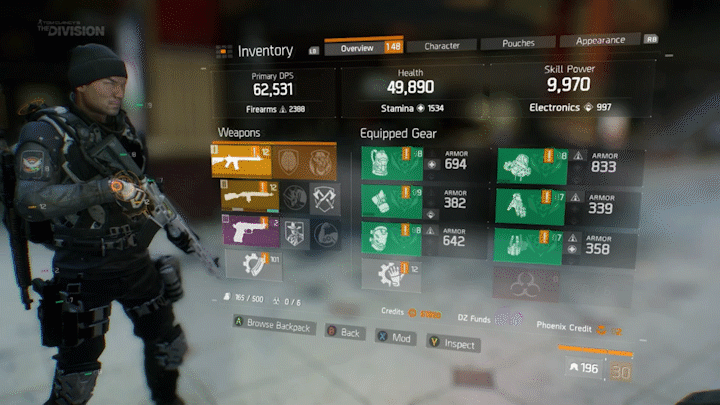 Nouveaux items The division