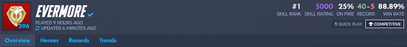 Overwatch - Un joueur coréen atteint le maximum de points de skill- Evermore
