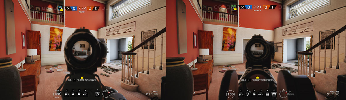 Rainbow Six: Siege - Tout ce qu'il faut savoir sur l'opération Velvet Shell Comparaison de vue des viseurs