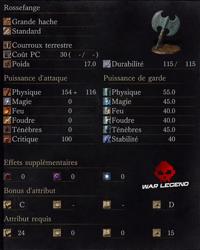 Dark Souls 3: Ashes of Ariandel - Toutes les armes rossefange