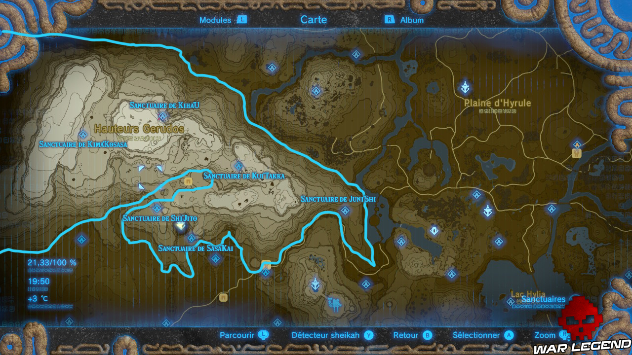 Soluce The Legend of Zelda: Breath of the Wild - Sanctuaires de Gerudo carte