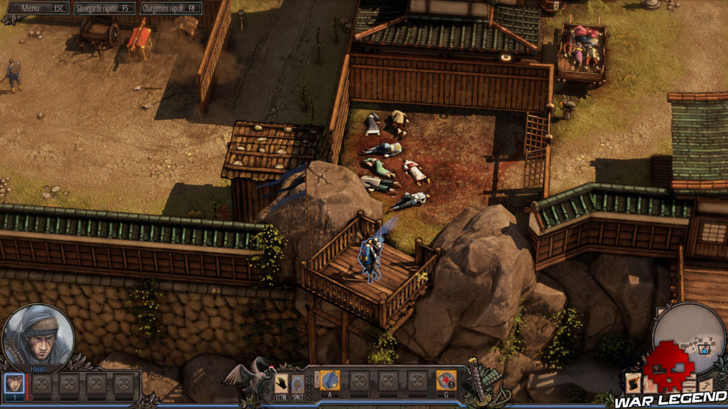 Test Shadow Tactics: Blades of the Shogun ninja égorgement par derrière