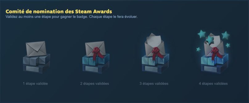Valve annonce ses premiers Steam Awards badges