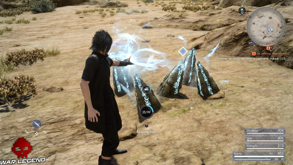 Test Final Fantasy XV absorption magie