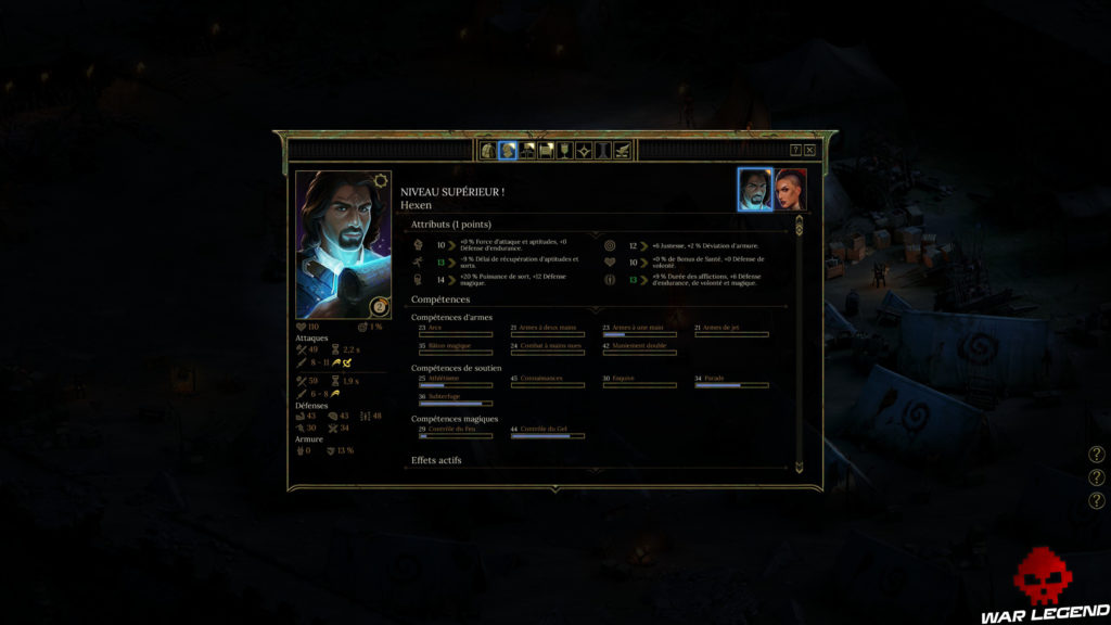 Test Tyranny fiche de personnage