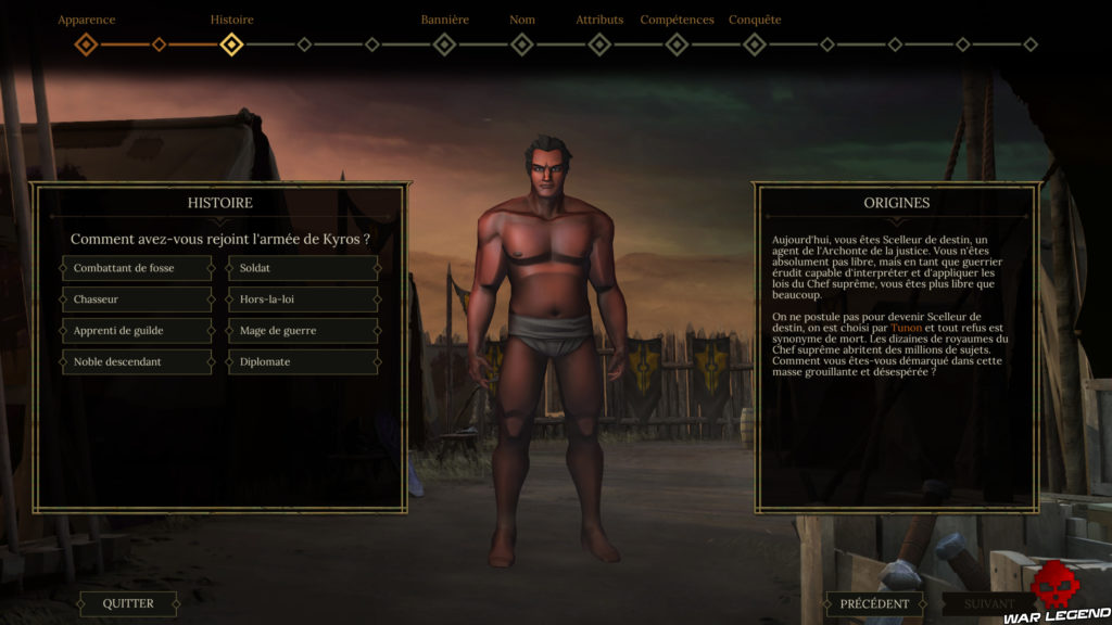 Guide Tyranny - Maîtriser la création de personnage choix histoire