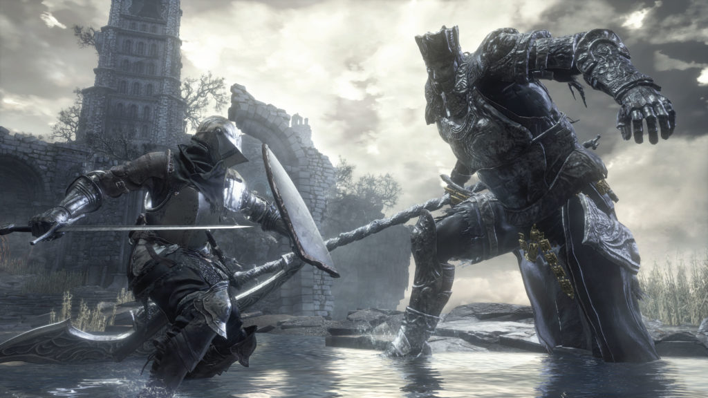 Non, From Software ne travaille pas sur Bloodborne 2 dark souls chevalier face à Iudex Gundyr